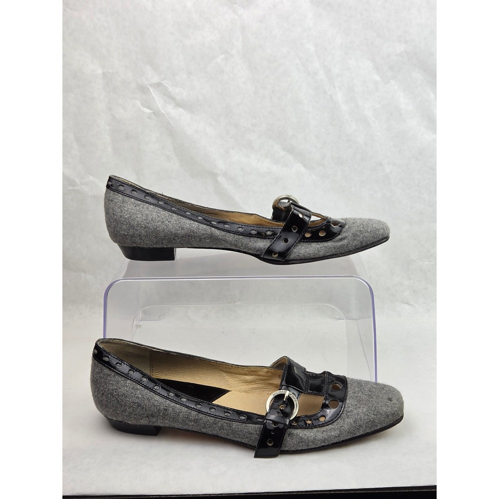 Michael Kors Gray Mary Jane Flats Slip On Shoes Womens 7 Office Business